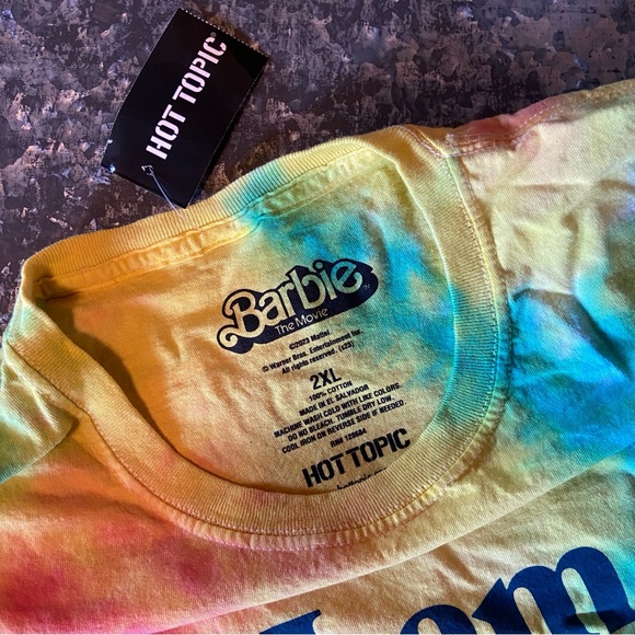 Barbie I Am Kenough Rainbow Tie-Dye T-Shirt 2X - Picture 8 of 8